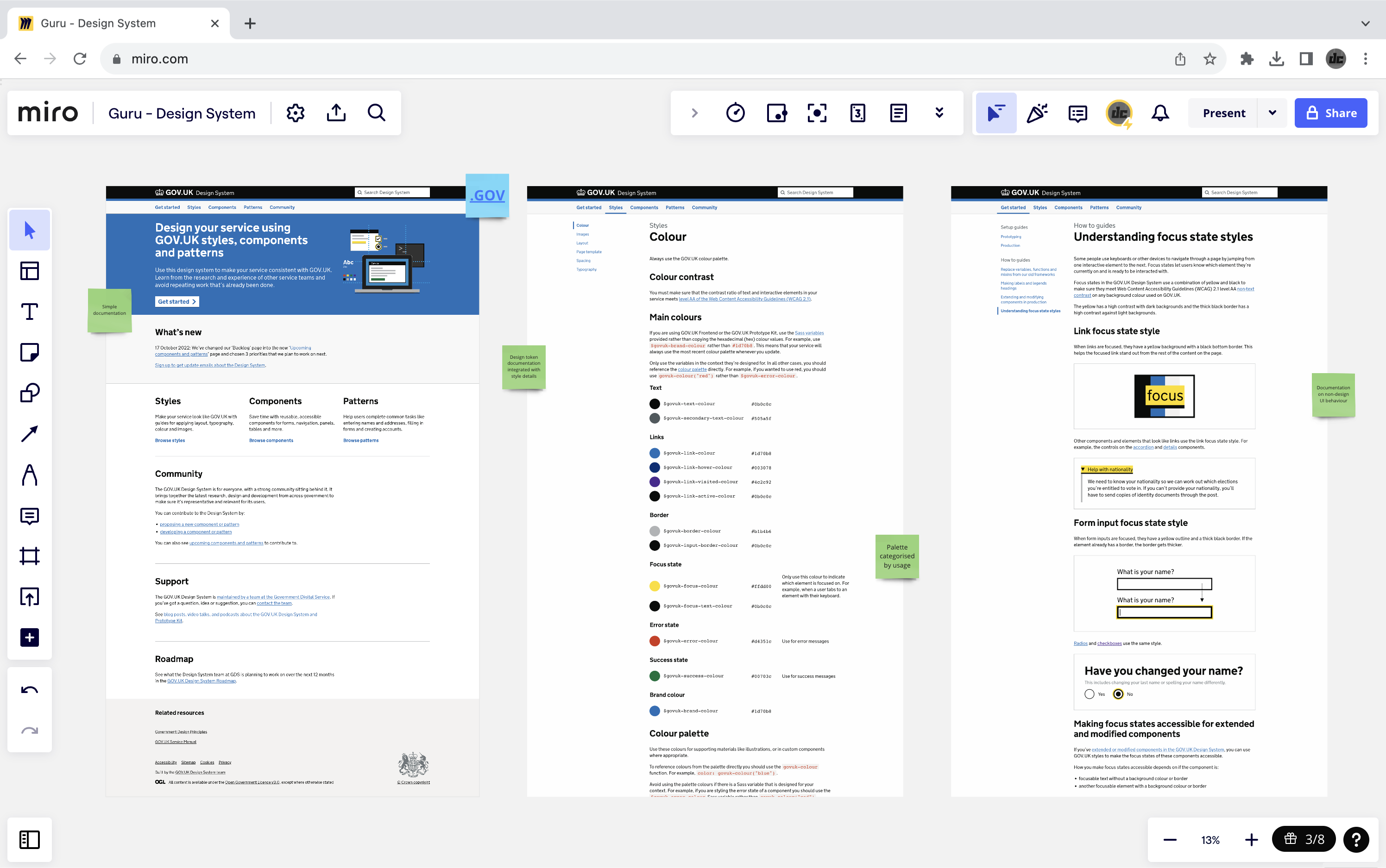 Gov UK design system annotations